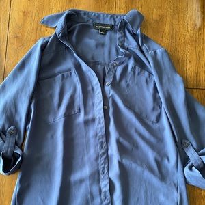 Pretty blue buttons down blouse